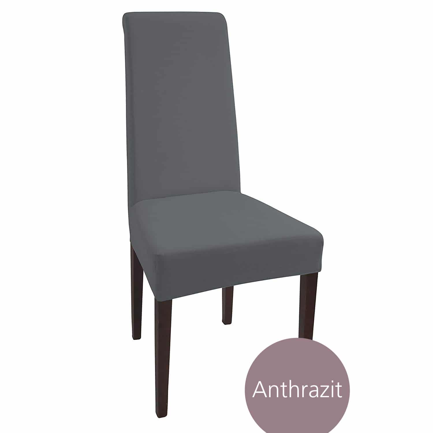 Stuhlhusse Natalie Baumwolle verschieden Farben stretch hochwertige Hussen Schwingstuhl Hohe Rückenlehne