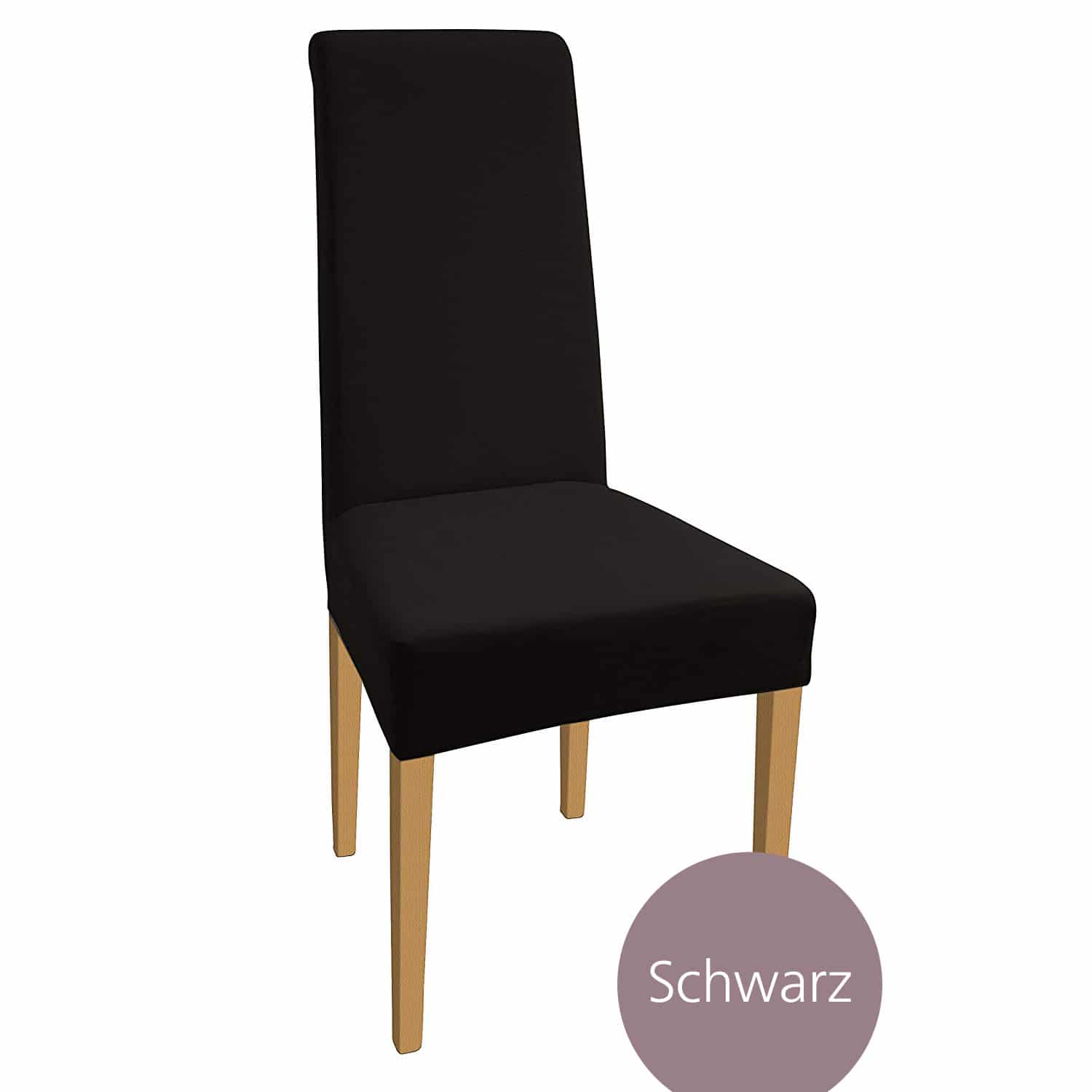 Stuhlhusse Natalie Baumwolle verschieden Farben stretch hochwertige Hussen Schwingstuhl Hohe Rückenlehne