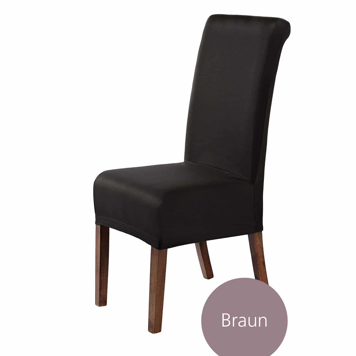 Stuhlhusse Marie wasserabweisende Husse mit Lotus Effekt, dehnbare Stuhlhusse in mehreren Farben und Sets, waschbar