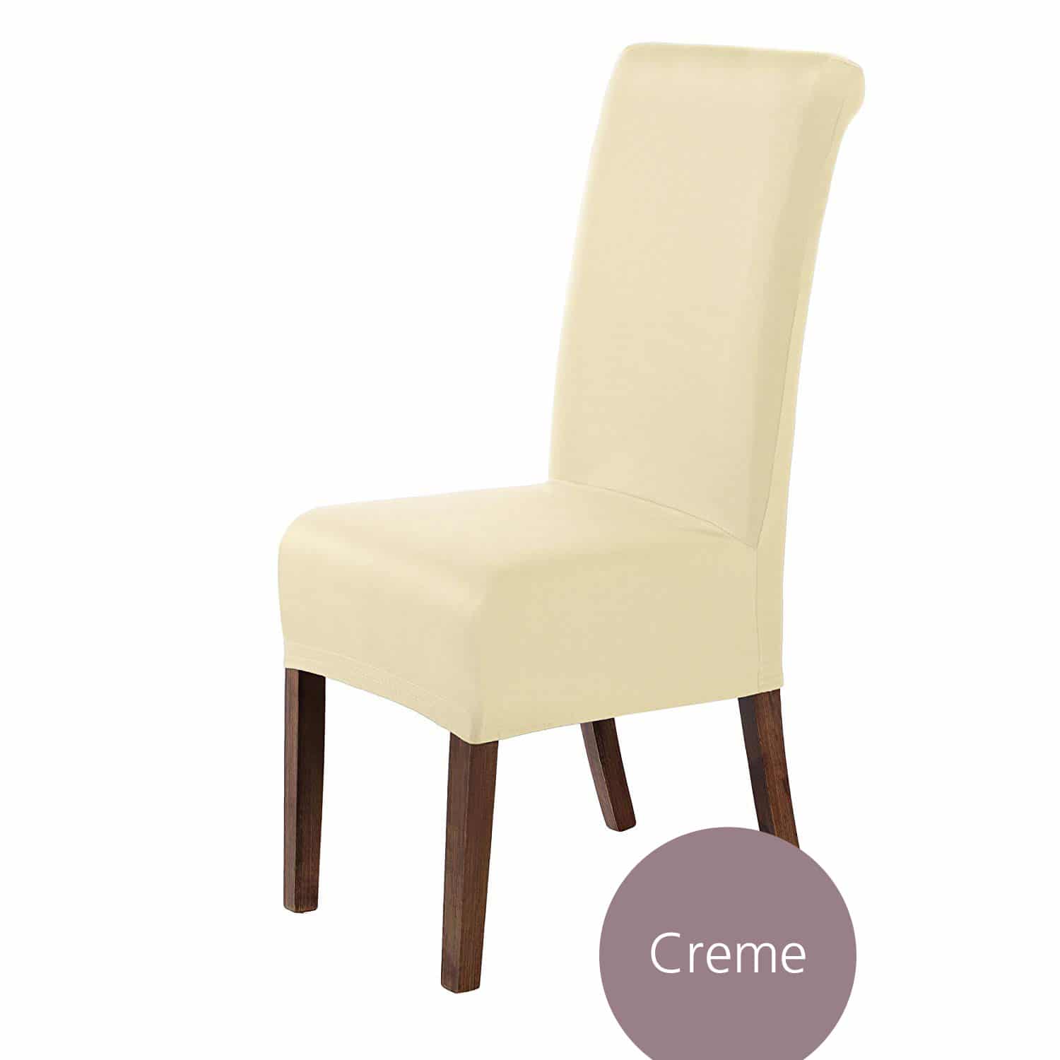 Stuhlhusse Marie wasserabweisende Husse mit Lotus Effekt, dehnbare Stuhlhusse in mehreren Farben und Sets, waschbar