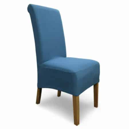 Stuhlhusse Emma Baumwolle stretch hochwertige Hussen für Stuhl mit hoher Rückenlehne und Sitzpolster