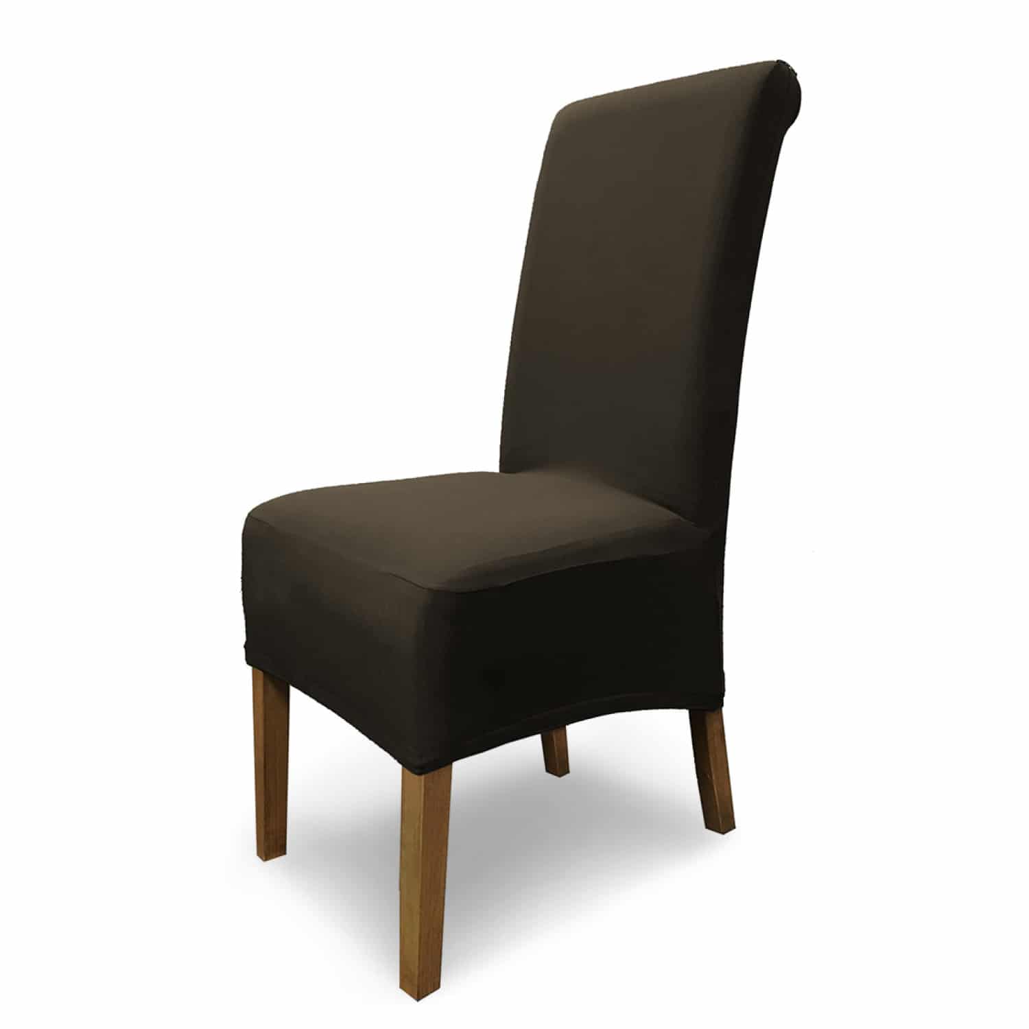 Stuhlhusse Emma Baumwolle stretch hochwertige Hussen für Stuhl mit hoher Rückenlehne und Sitzpolster