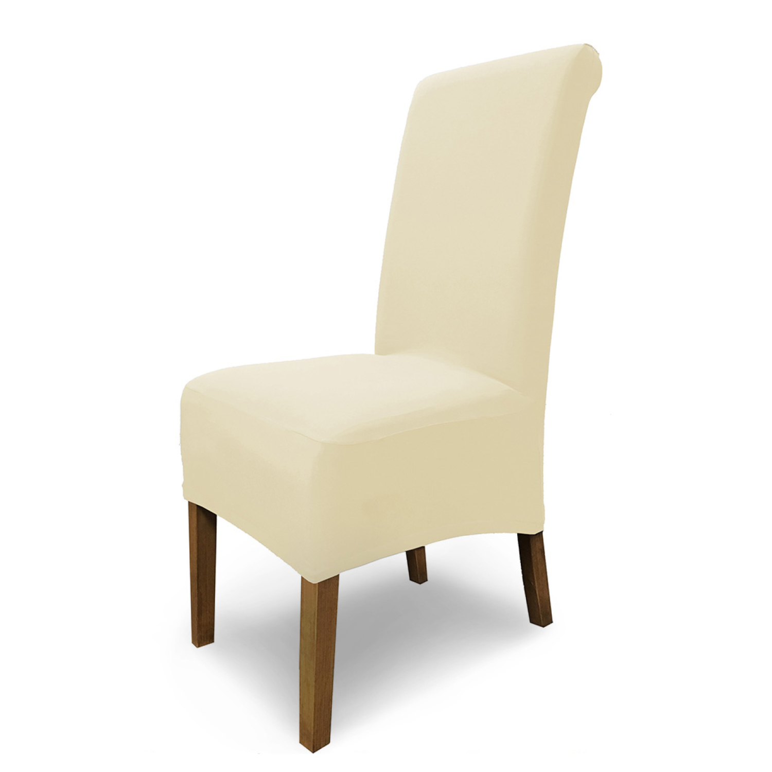 Stuhlhusse Emma Baumwolle stretch hochwertige Hussen für Stuhl mit hoher Rückenlehne und Sitzpolster