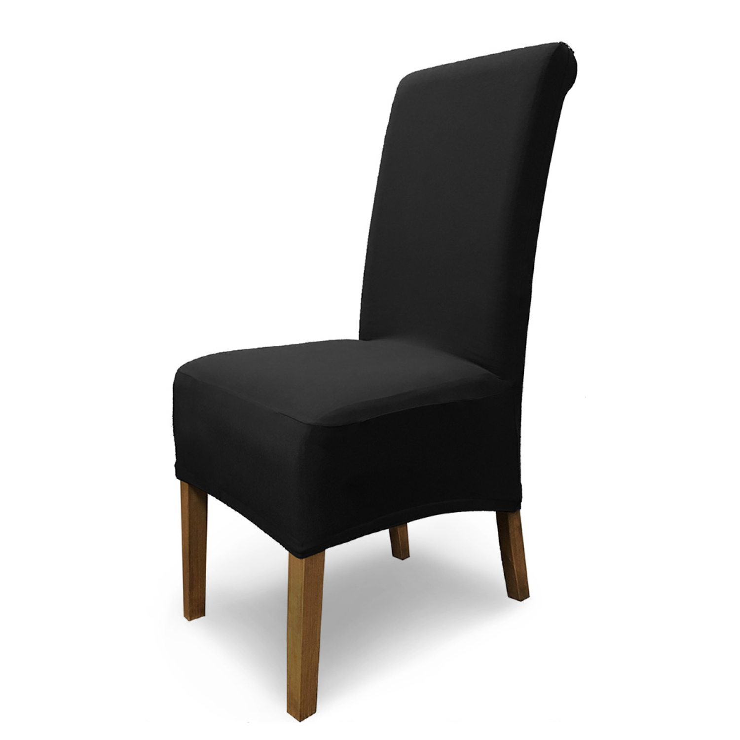 Stuhlhusse Emma Baumwolle stretch hochwertige Hussen für Stuhl mit hoher Rückenlehne und Sitzpolster