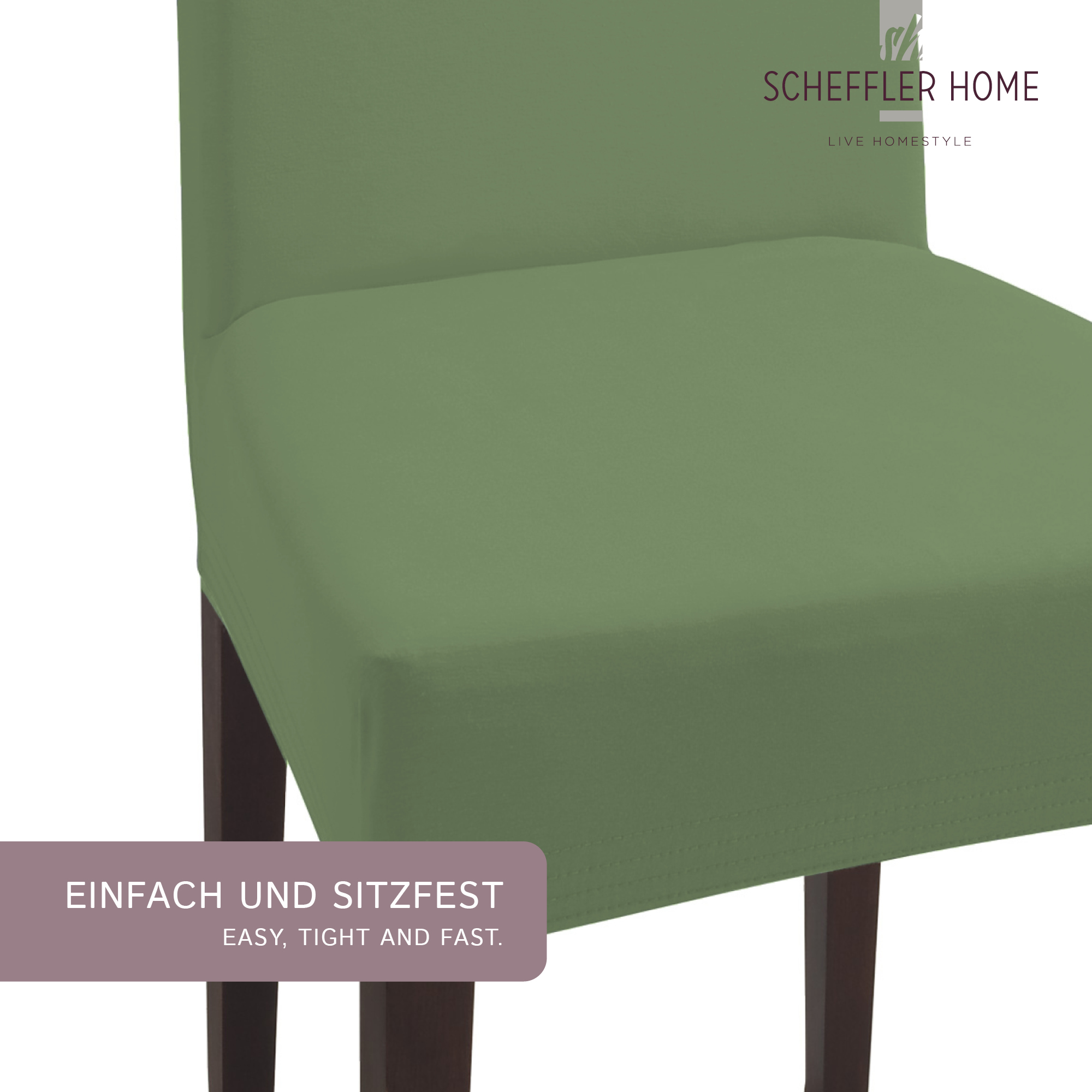 Stuhlhusse Natalie Baumwolle verschieden Farben stretch hochwertige Hussen Schwingstuhl Hohe Rückenlehne