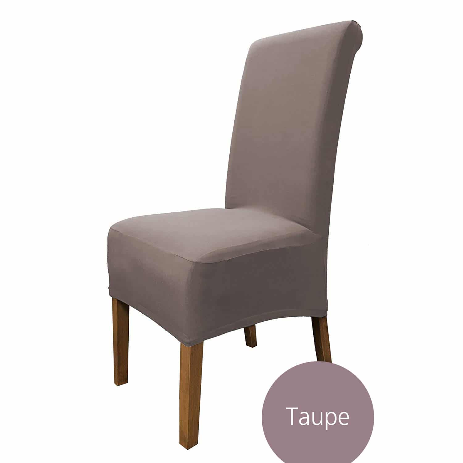 Stuhlhusse Emma Baumwolle stretch hochwertige Hussen für Stuhl mit hoher Rückenlehne und Sitzpolster