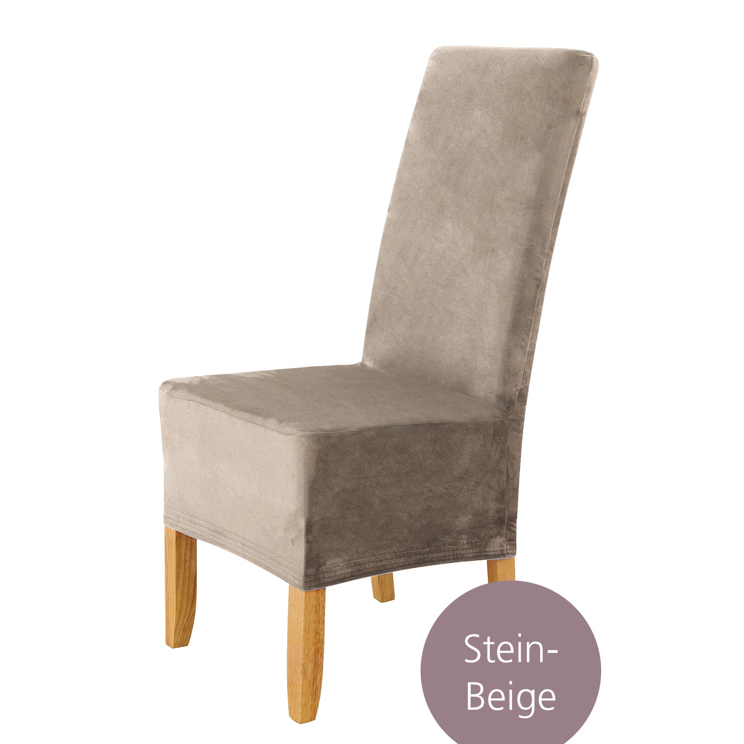 Stuhlhusse Puma Velvet Premium Samt Velour lang extra Groß mit hoher Lehne 70cm