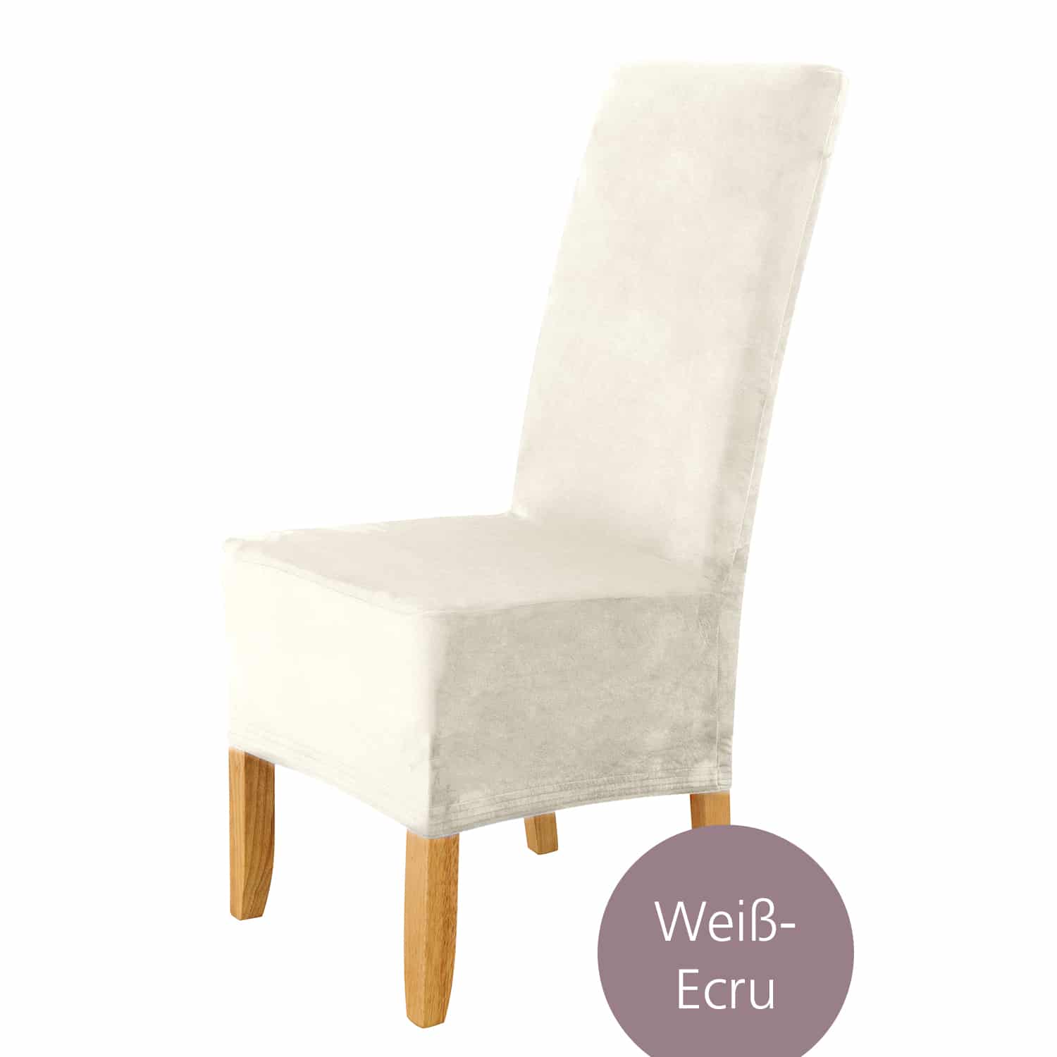 Stuhlhusse Puma Velvet Premium Samt Velour lang extra Groß mit hoher Lehne 70cm